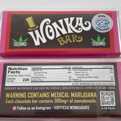 Wonka Chocolate Bar – White Strawberry Pop Tarts