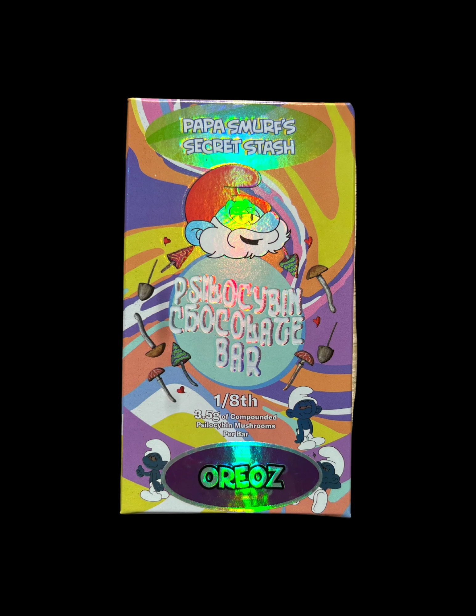 Papa Smurf’s Secret Stash Shroom Bar – Oreoz 3.5G